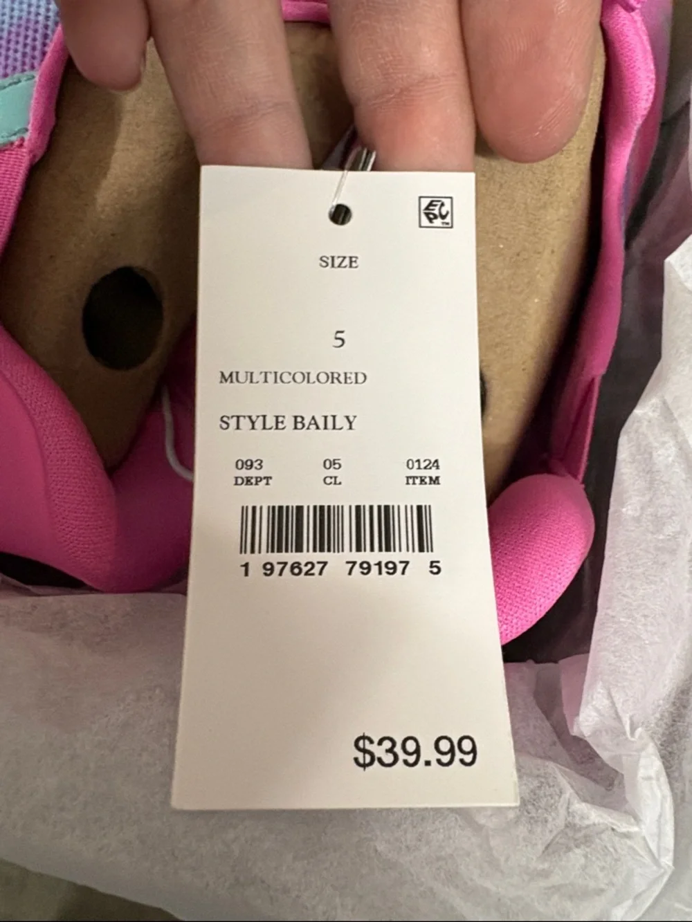 Skechers Kids Slip-On Sneakers in Pink Multi Rainbow - Picture 3 of 12